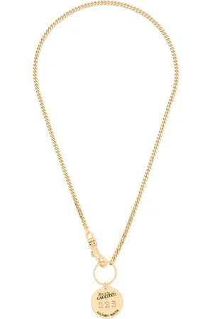 Jean Paul Gaultier Necklaces, female, , ONE SIZE, Coin Pendant Gold-Tone Chain Necklace
