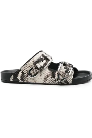 IRO Sliders, female, , 5 UK, Snakeskin Slip-On Flat Shoes