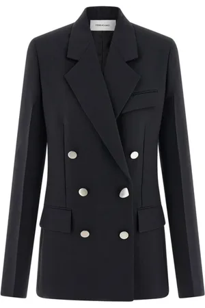 Salvatore Ferragamo Blazers, female, , XS, Wool Double-Breasted Blazer
