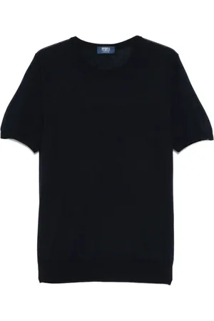 FEDELI T-Shirts, male, , L, Ribbed Crew Neck Jumper