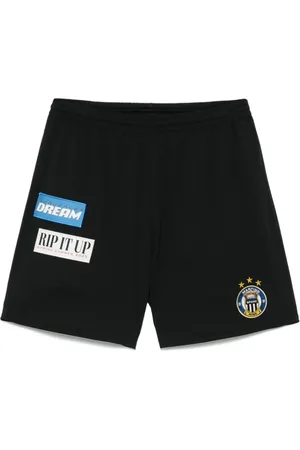 MARTINE ROSE Running Shorts, male, , L, Elasticated Waistband Logo Patch Detail