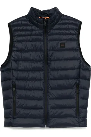 HUGO BOSS Midnight Quilted Front Zip Jacket