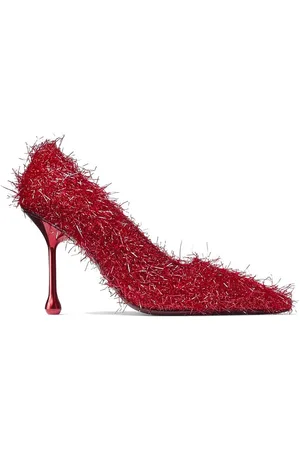 Jimmy Choo Faux-Fur Slip-On Heels