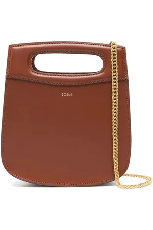 Soeur Shoulder Bags, female, , ONE SIZE, Cognac Leather Chain Shoulder Bag