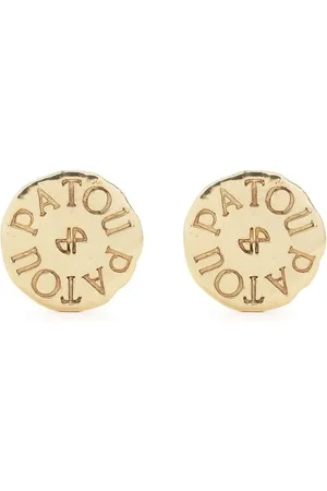 Patou Coin Clip-On Earrings with Engraved Logo