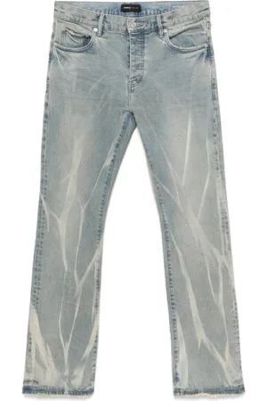 Purple Brand Front Button Jeans with Whiskering