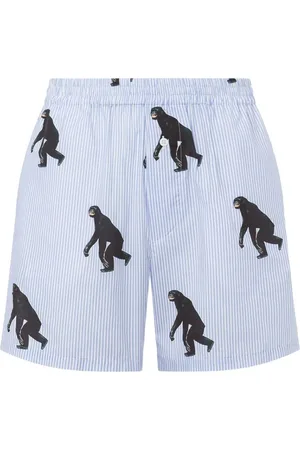 Moschino Stripe Print Cotton Trousers