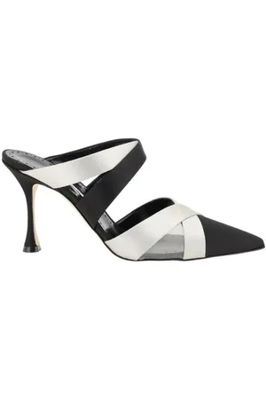 Manolo Blahnik Heeled Mules, female, , 3 UK, Elongated Toe Mesh Pumps Stiletto Heel
