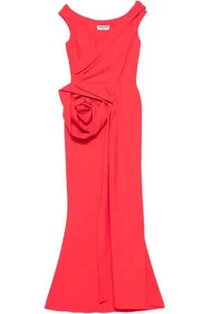 CHIARA BONI Floral Dress with Crossover Neck
