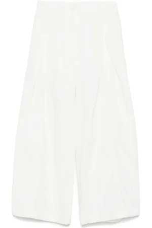 Low Classic Wide Trousers, female, , M, Pleated Trousers with Pockets