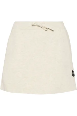 Isabel Marant Short Skirts, female, , XS, Mélange Knit Drawstring Skirt