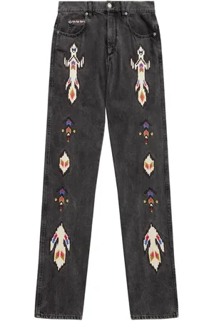 Isabel Marant Dark Grey Denim Straight Leg Jeans
