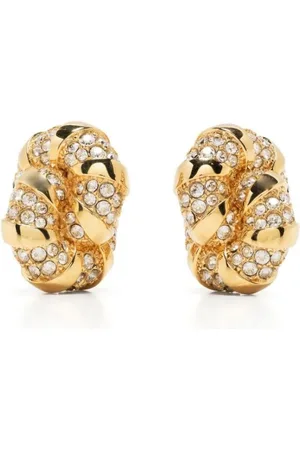 Lanvin Crystal Embellished Knot Earrings