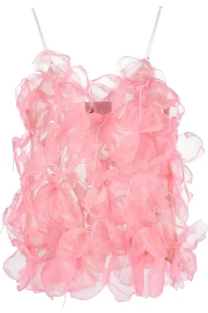 GIANLUCA CAPANNOLO Sleeveless Tops, female, , S, Blush Layered Top