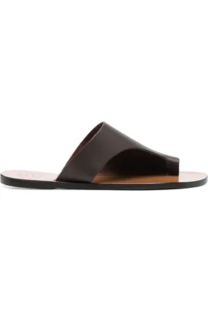 ATP Atelier Walnut Open Toe Leather Shoes