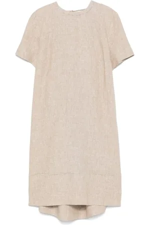 PESERICO SIGN Crew Neck Dress with Pockets