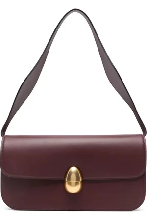 Neous Shoulder Bags, female, , ONE SIZE, Burgundy Leather Foldover Shoulder Bag