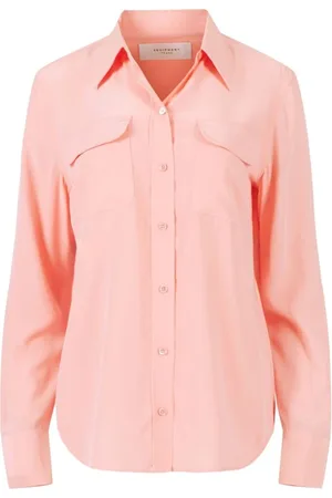 Equipment Shirts, female, , XL, Flamingo Silk Shirt with Classic Collar