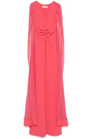 CHIARA BONI Party Dresses, female, , XL, Raspberry Cape Sleeveless Dress