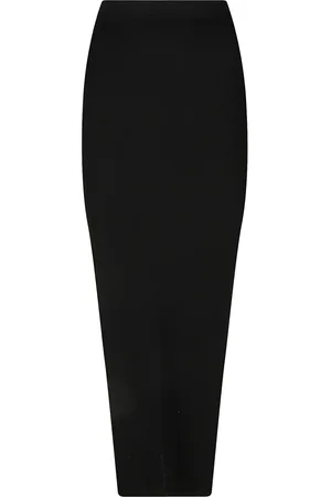 Rick Owens Maxi Skirts, female, , S, High-waisted Stretch Knit Skirt