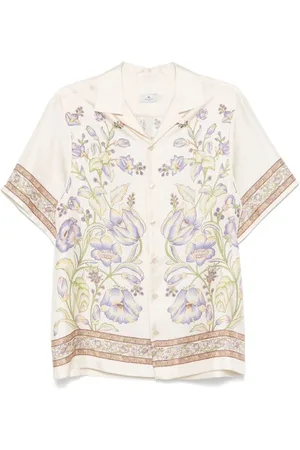 Etro Cuban Collar Shirt with Pegaso Motif
