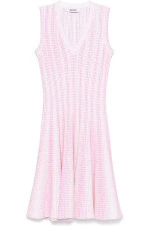 ANTONINO VALENTI Bubblegum Textured V-Neck Dress