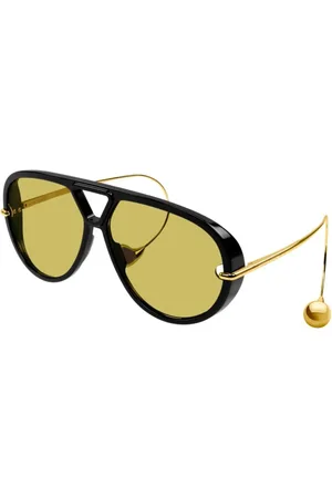 Bottega Veneta Sunglasses, unisex, , 63 MM, Oversized Acetate Frame with Metal Detail