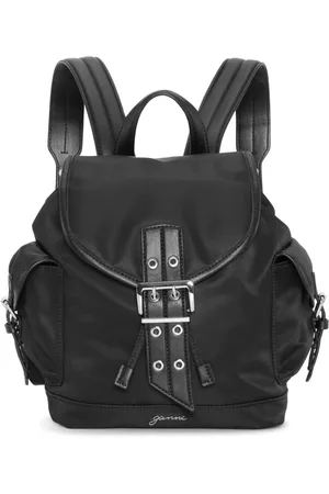 Ganni Backpacks, female, , ONE SIZE, Foldover Backpack with Drawstring Fastening