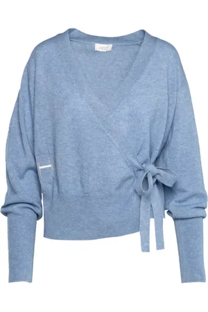 Hest HÉST, Cardigans, female, , XS, Faded Denim Leah Wrap Cardigan