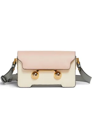 Marni Cross Body Bags, female, , ONE SIZE, Color-Block Leather Shoulder Bag