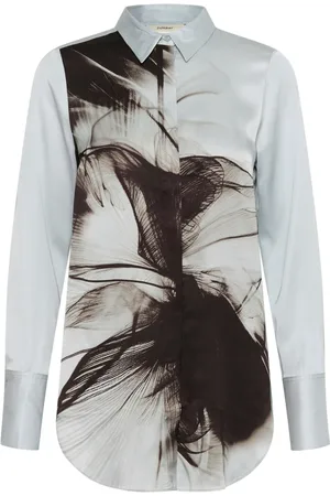 INWEAR Shirts, female, , XL, Abstract Metallic Water Flower Shirt