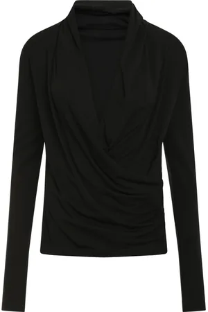Totême Blouses, female, , M, Draped Neckline Jersey Blouse