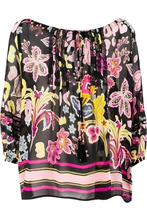 ERMANNO SCERVINO Blouses, female, , S, Floral Print Lace Detail Shirt