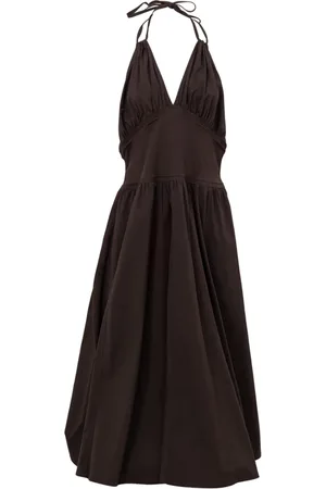 Bottega Veneta Midi Dresses, female, , S, Cotton Cross Top Wide Dress