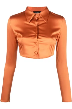 GCDS Long Sleeve Tops, female, , S, Stylish Cropped Top