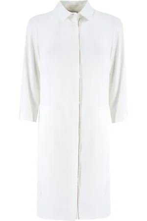 LE TRICOT PERUGIA Linen Long-Sleeved Dress with Contrasting Decoration