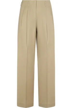 Golden Goose Straight Trousers, female, , S, Wide Leg Wool Gabardine Trousers