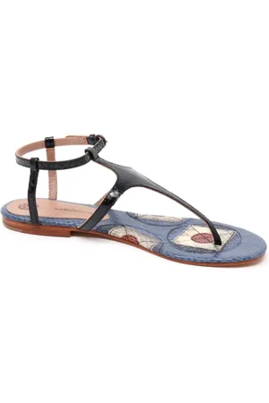 Maliparmi Flat Sandals, female, , 3 UK, Geometric Whips Sandal with Python Print