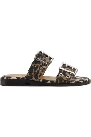 Ganni Leopard Print Flat Shoes