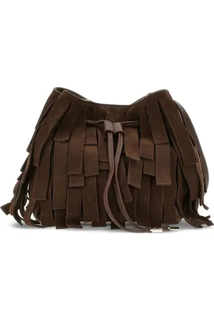 Hogan Shoulder Bags, female, , ONE SIZE, Suede Fringe Bucket Bag