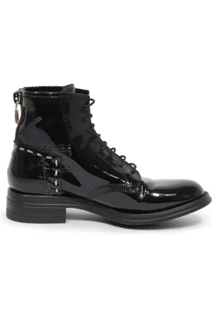La Martina Lace-up Boots, female, , 4 UK, Anfibio Short Boots in Patent