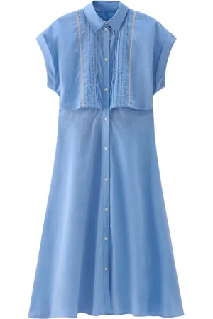Woolrich Midi Dresses, female, , XS, Pintuck Chambray Dress
