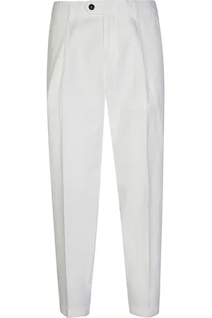 ELEVENTY Slim-fit Trousers, male, , W31, Lyocell Linen Cotton Trousers with Pences