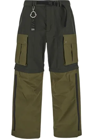 Moncler Straight Trousers, male, , S, Olive Cargo Trousers
