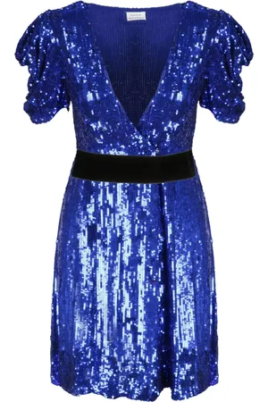 P.A.R.O.S.H. Short Dresses, female, , XS, Sequin Wrap Mini Dress