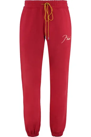 Rhude Cotton Track-Trousers with Logo Detail