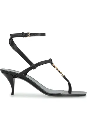 Saint Laurent Stiletto Leather Sandals with Buckle