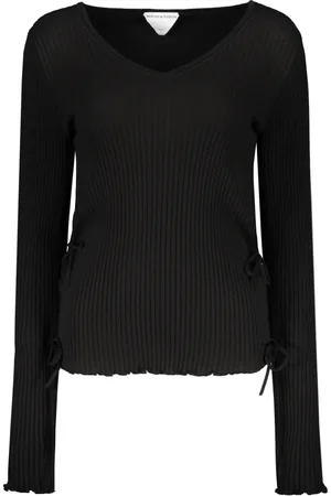 Bottega Veneta Ribbed Cotton V-neck Jumper