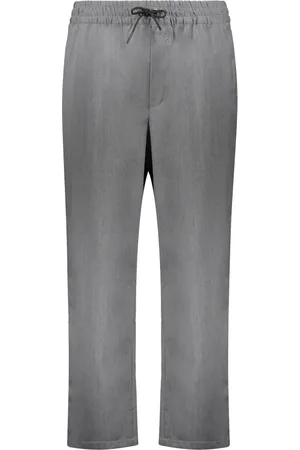 Maison Kitsuné Straight Trousers, male, , S, Drawstring Wool Trousers