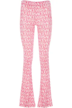 VERSACE Wide Trousers, female, , S, Printed velvet pant